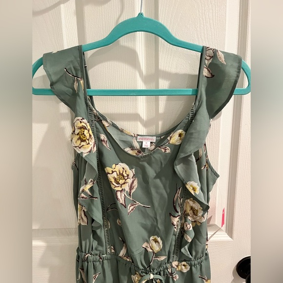 Xhilaration Green Floral Wide Legged Jumpsuit Size M - Picture 5 of 6